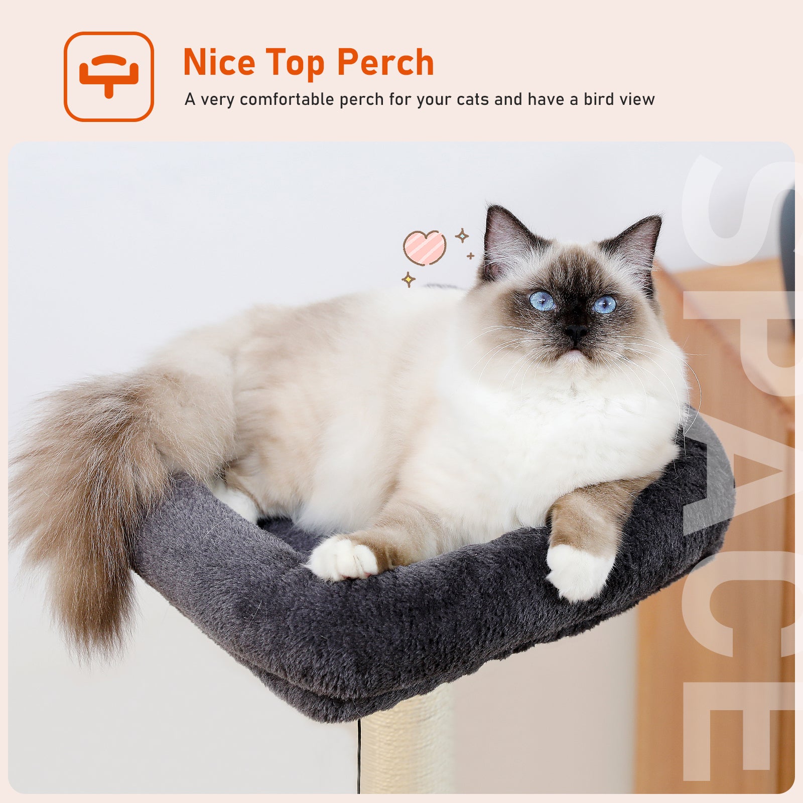 Pawzzoo Cool Large Hammock Modern Cat Tree
