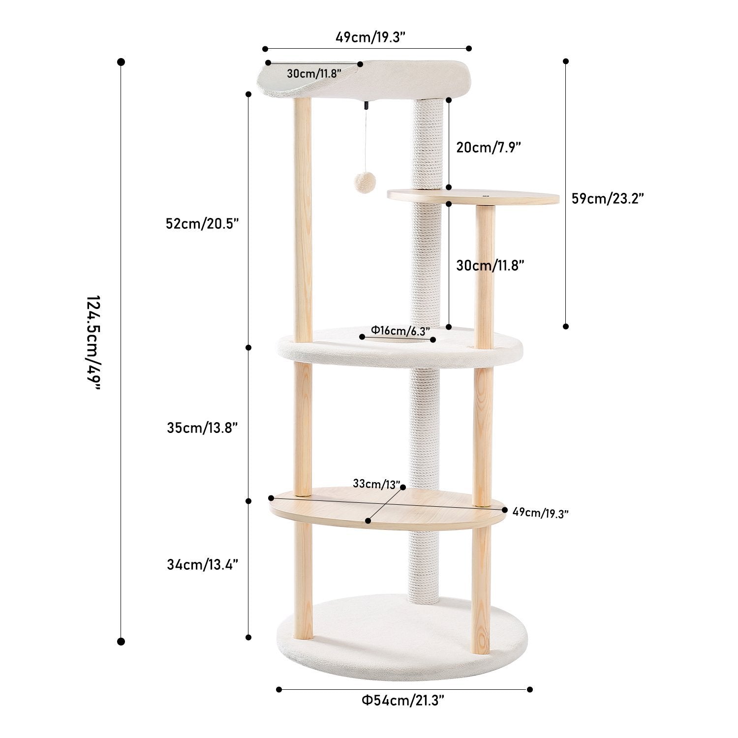 PAWZ Road Wooden Multi-level Cat Tower (Canada) - PAWZ Road
