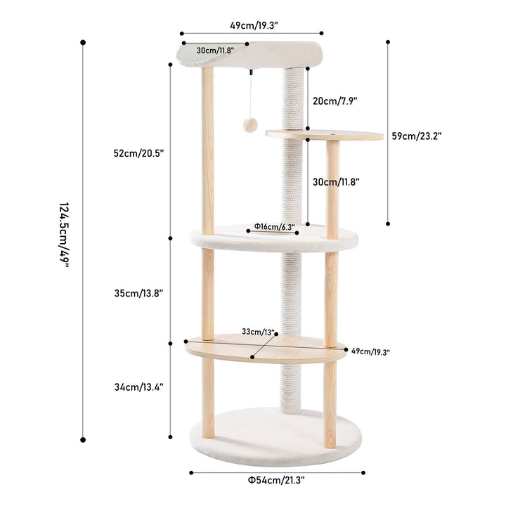 PAWZ Road Wooden Multi-level Cat Tower (Canada) - PAWZ Road
